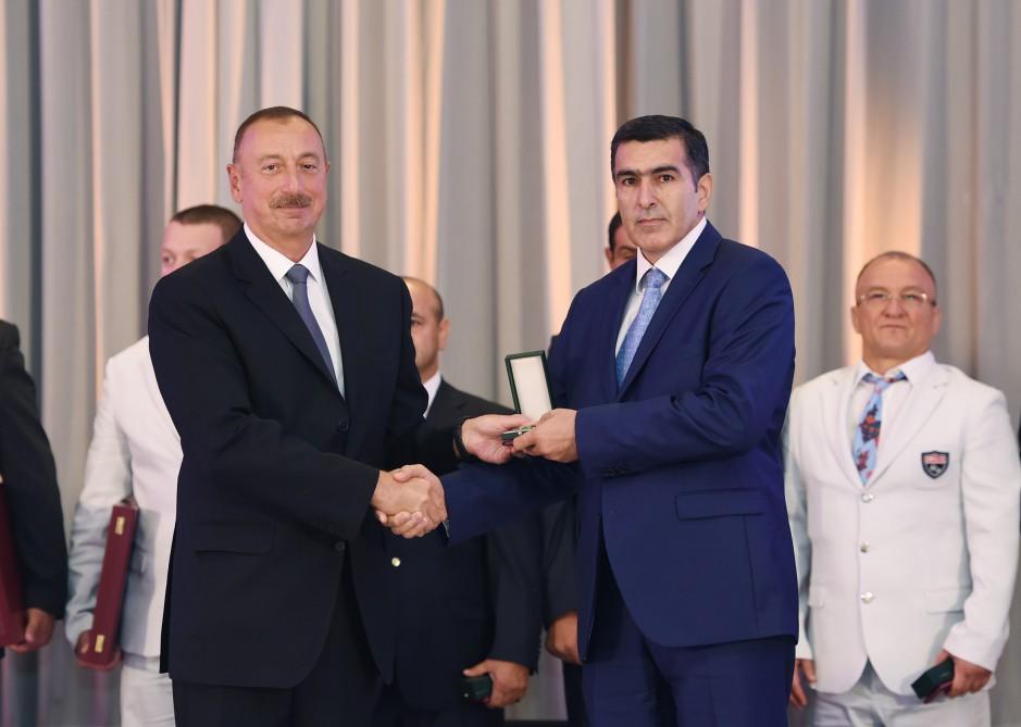Ilham Aliyev, his spouse meet Azerbaijani Olympians