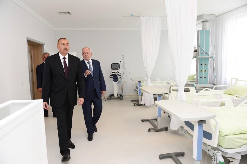 Ilham Aliyev views overhauled Bilasuvar District Hospital (PHOTO)