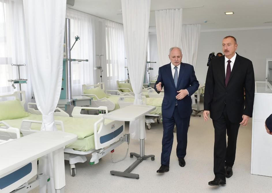 Ilham Aliyev views overhauled Bilasuvar District Hospital (PHOTO)