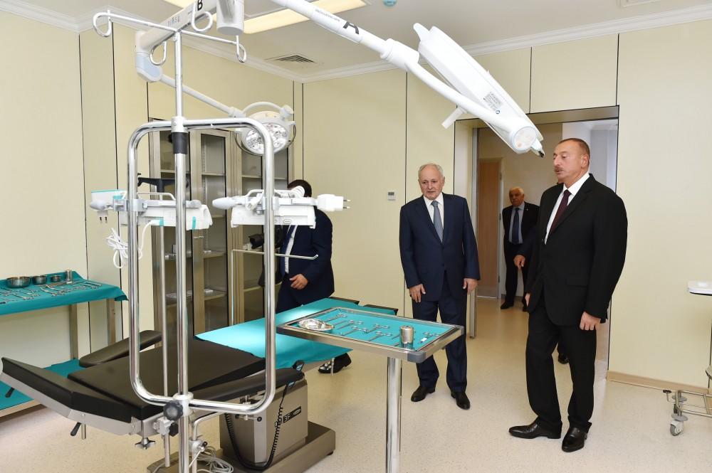 Ilham Aliyev views overhauled Bilasuvar District Hospital (PHOTO)