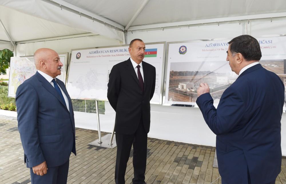 Ilham Aliyev launches Masalli city water supply system (PHOTO)