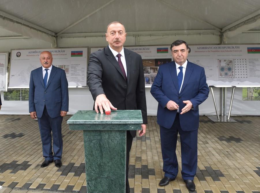 Ilham Aliyev launches Masalli city water supply system (PHOTO)