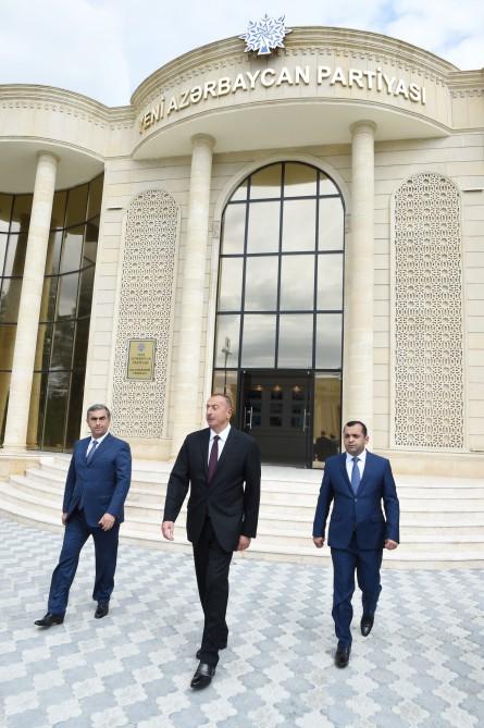 President Aliyev opens new administrative building of YAP Salyan district branch (PHOTO)