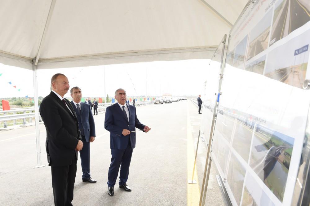 Ilham Aliyev opens section of Alat-Astara-Iran state border highway (PHOTO)