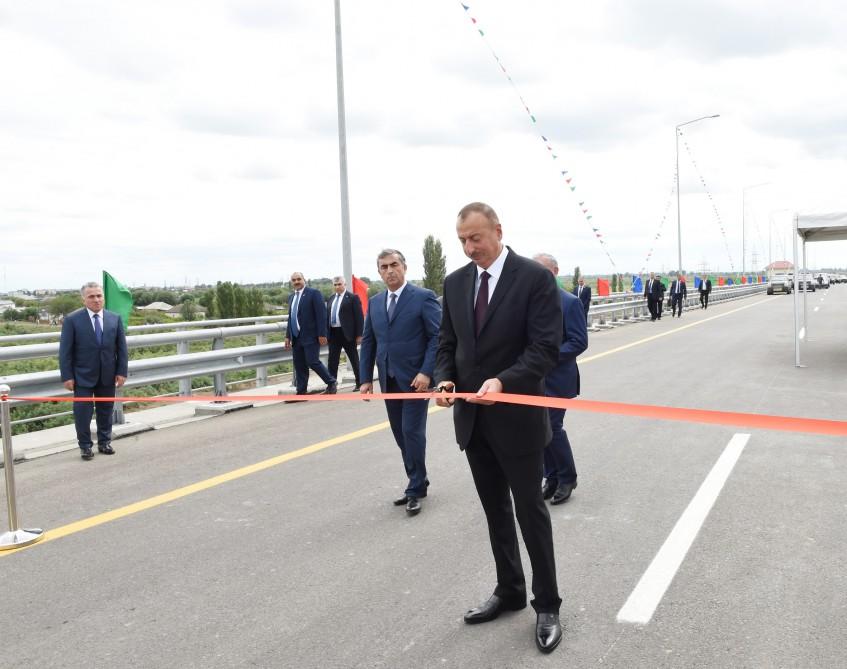Ilham Aliyev opens section of Alat-Astara-Iran state border highway (PHOTO)