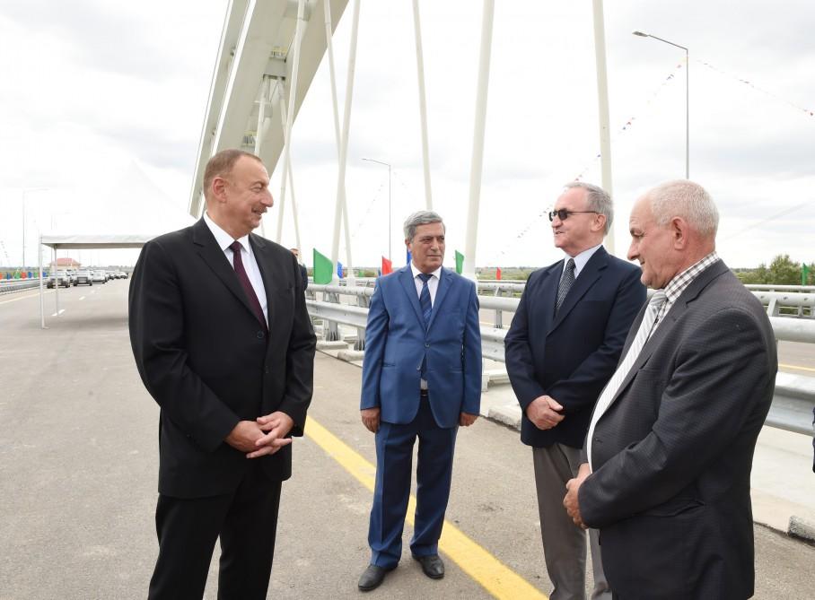 Ilham Aliyev opens section of Alat-Astara-Iran state border highway (PHOTO)
