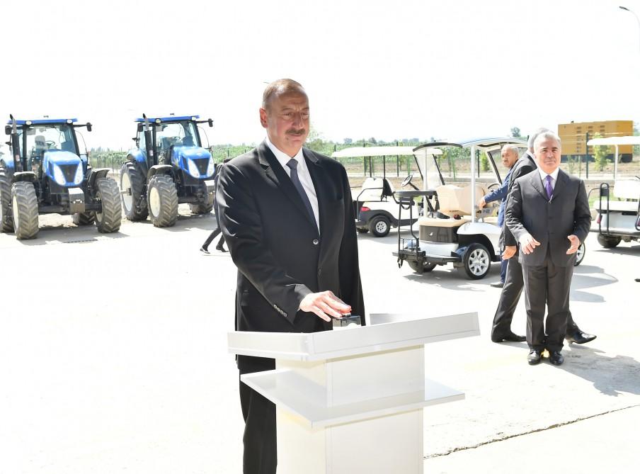 Ilham Aliyev inaugurates Yalama Agropark