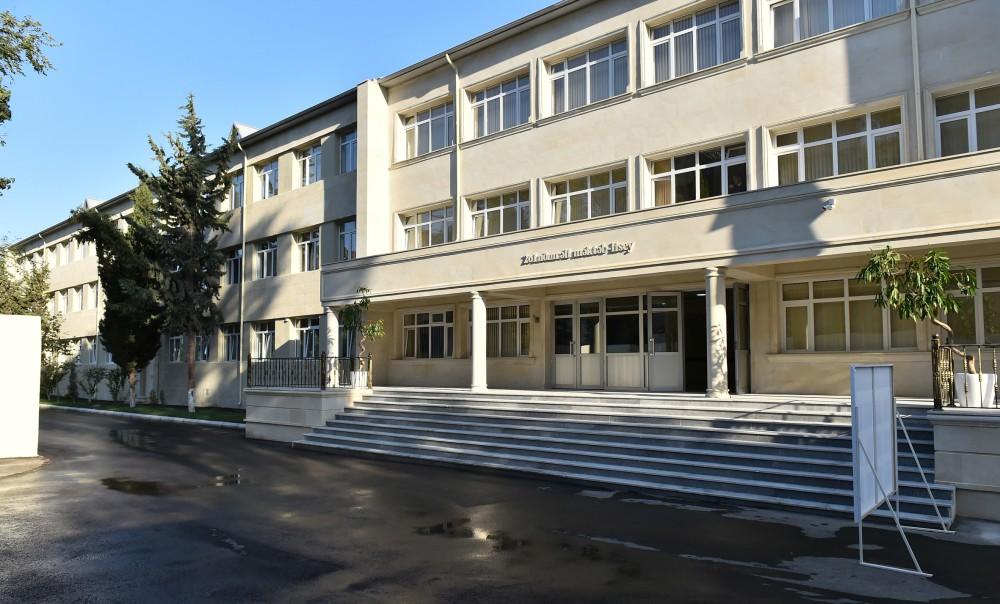 Ilham Aliyev views overhauled school-lyceum in Baku (PHOTO) (UPDATE)