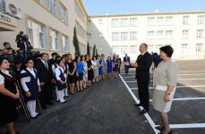 Ilham Aliyev opens new building of school in Sabunchu district