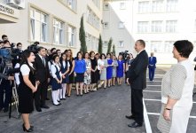 Ilham Aliyev opens new building of school in Sabunchu district