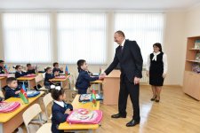 Ilham Aliyev opens new building of school in Sabunchu district