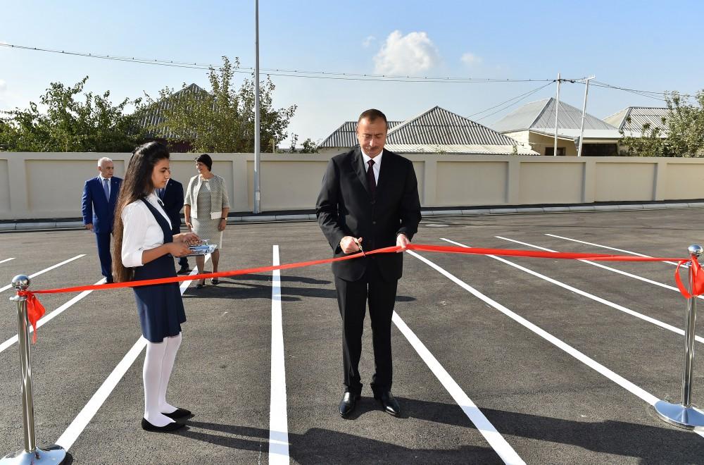 Ilham Aliyev opens new building of school in Sabunchu district