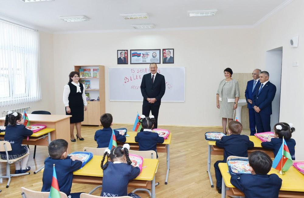 Ilham Aliyev opens new building of school in Sabunchu district