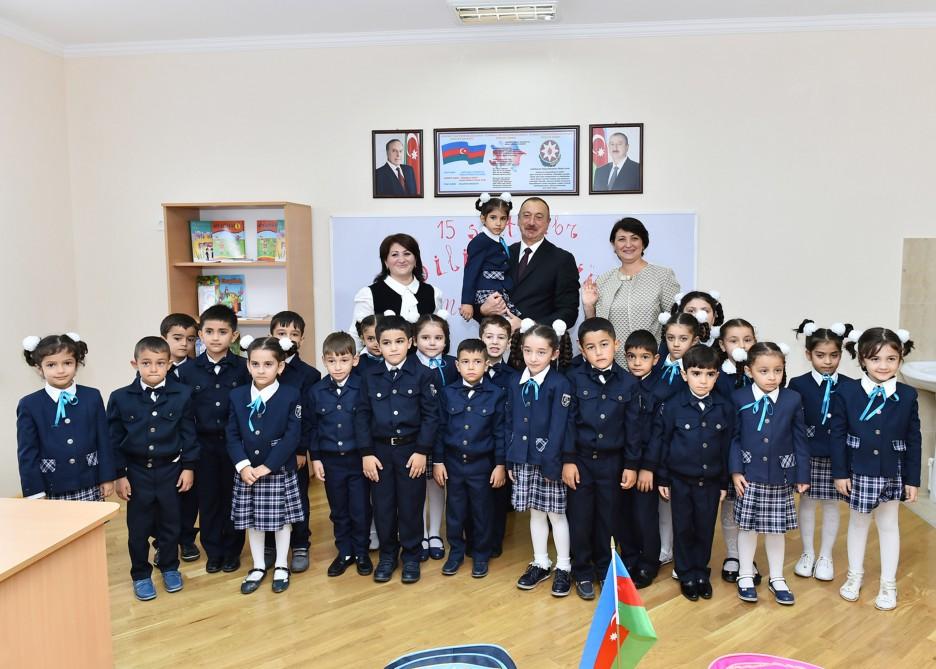 Ilham Aliyev opens new building of school in Sabunchu district