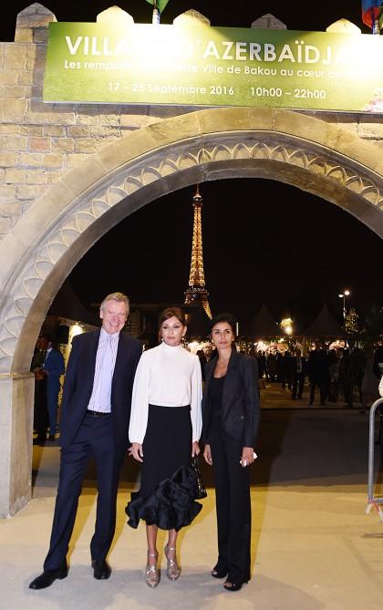 Mehriban Aliyeva at opening of Azerbaijani Village in Paris (PHOTO)