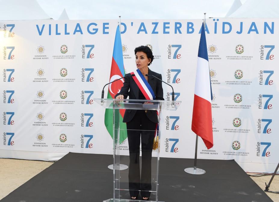 Mehriban Aliyeva at opening of Azerbaijani Village in Paris (PHOTO)