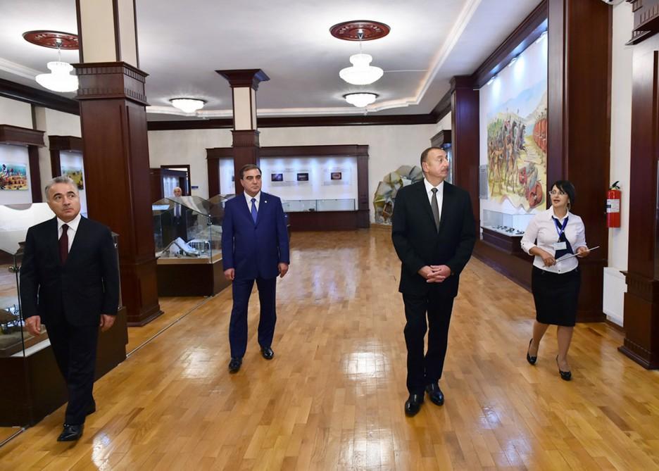 Ilham Aliyev attends opening of Mingachevir Museum of History