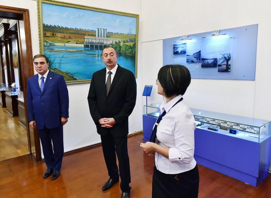 Ilham Aliyev attends opening of Mingachevir Museum of History