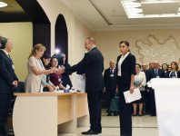 Ilham Aliyev, his spouse vote at constitutional referendum