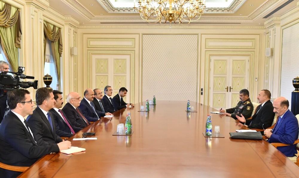 Ilham Aliyev receives Turkish ministers