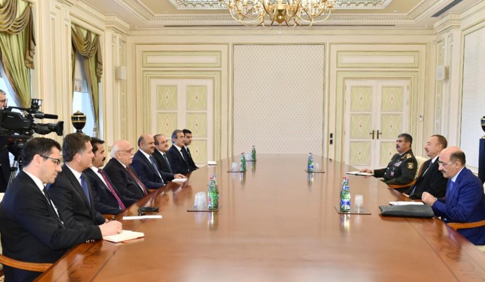 Ilham Aliyev receives Turkish ministers