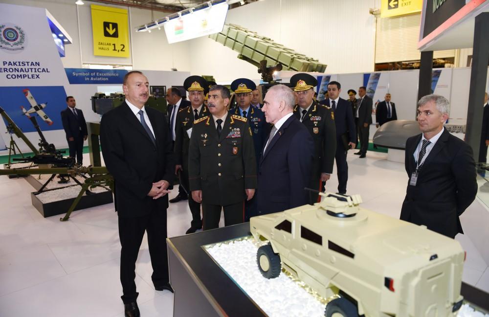 Ilham Aliyev views ADEX 2016 exhibition  (PHOTO)