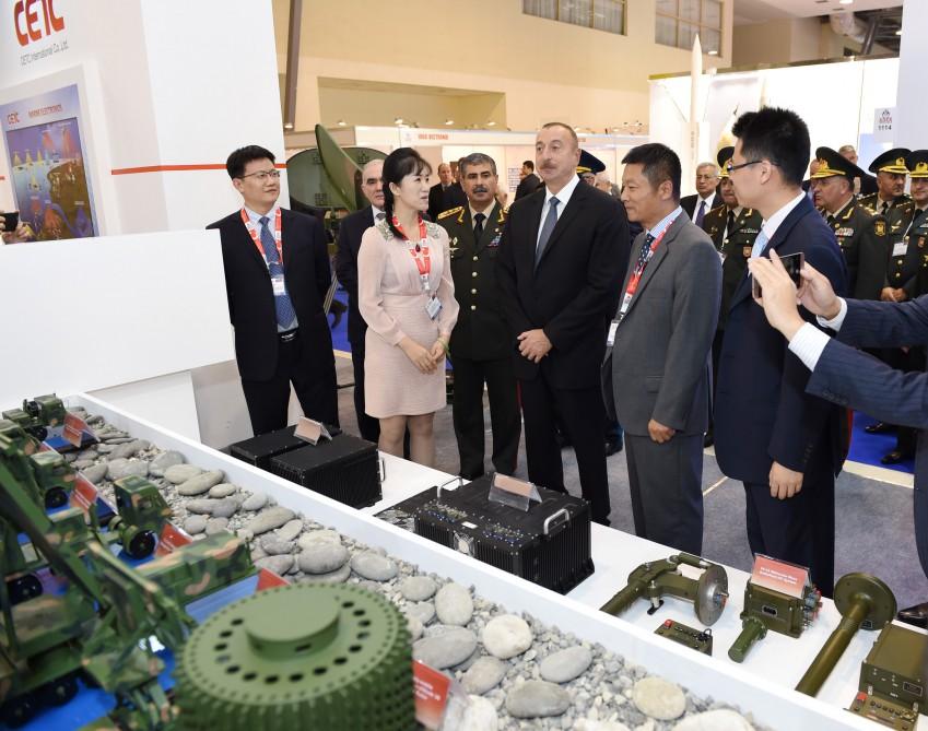 Ilham Aliyev views ADEX 2016 exhibition  (PHOTO)