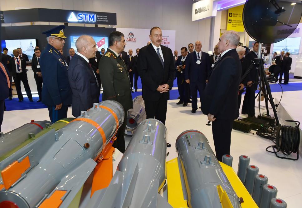 Ilham Aliyev views ADEX 2016 exhibition  (PHOTO)