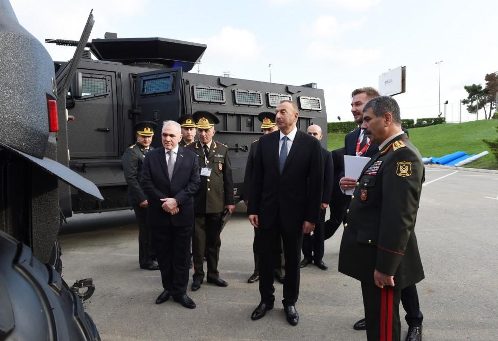 Ilham Aliyev views ADEX 2016 exhibition  (PHOTO)