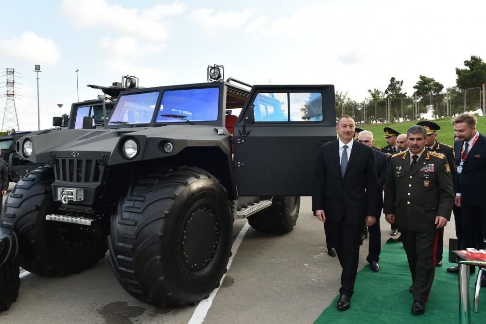 Ilham Aliyev views ADEX 2016 exhibition  (PHOTO)
