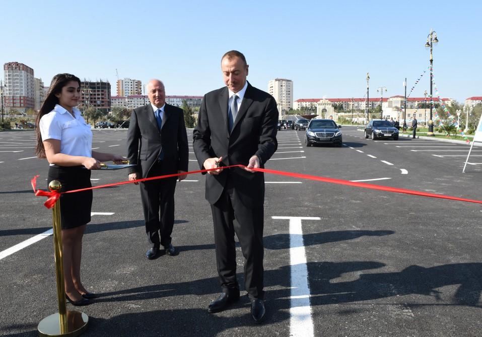 Ilham Aliyev opens Sumgayit Seaside Boulevard (PHOTOS)