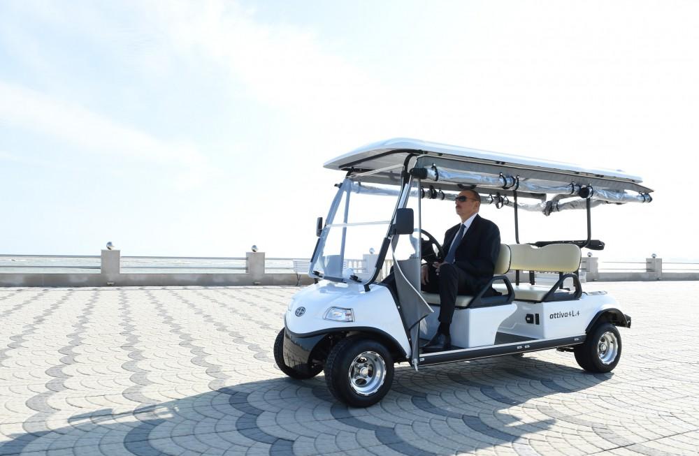 Ilham Aliyev opens Sumgayit Seaside Boulevard (PHOTOS)