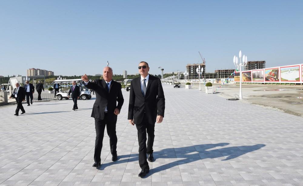 Ilham Aliyev opens Sumgayit Seaside Boulevard (PHOTOS)