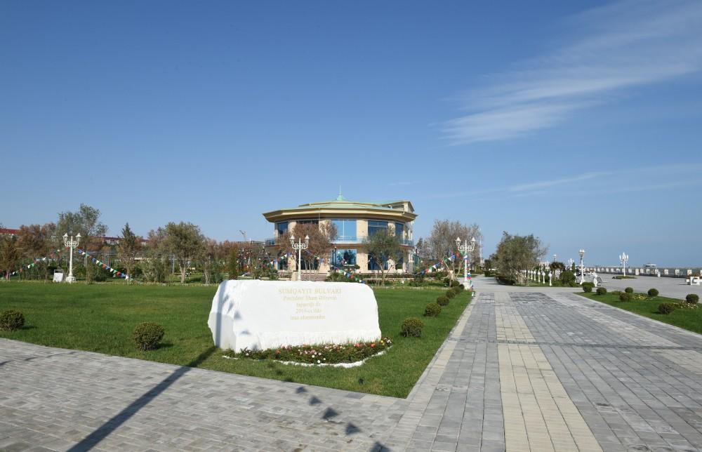 Ilham Aliyev opens Sumgayit Seaside Boulevard (PHOTOS)