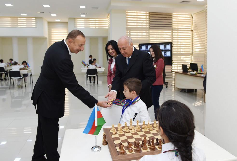 Ilham Aliyev opens Chess School in Sumgayit (PHOTOS)
