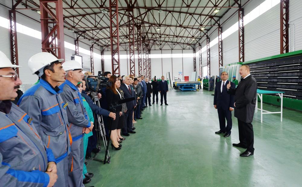Ilham Aliyev inaugurates enterprises, boiler house in industrial park in Aghstafa (PHOTO)