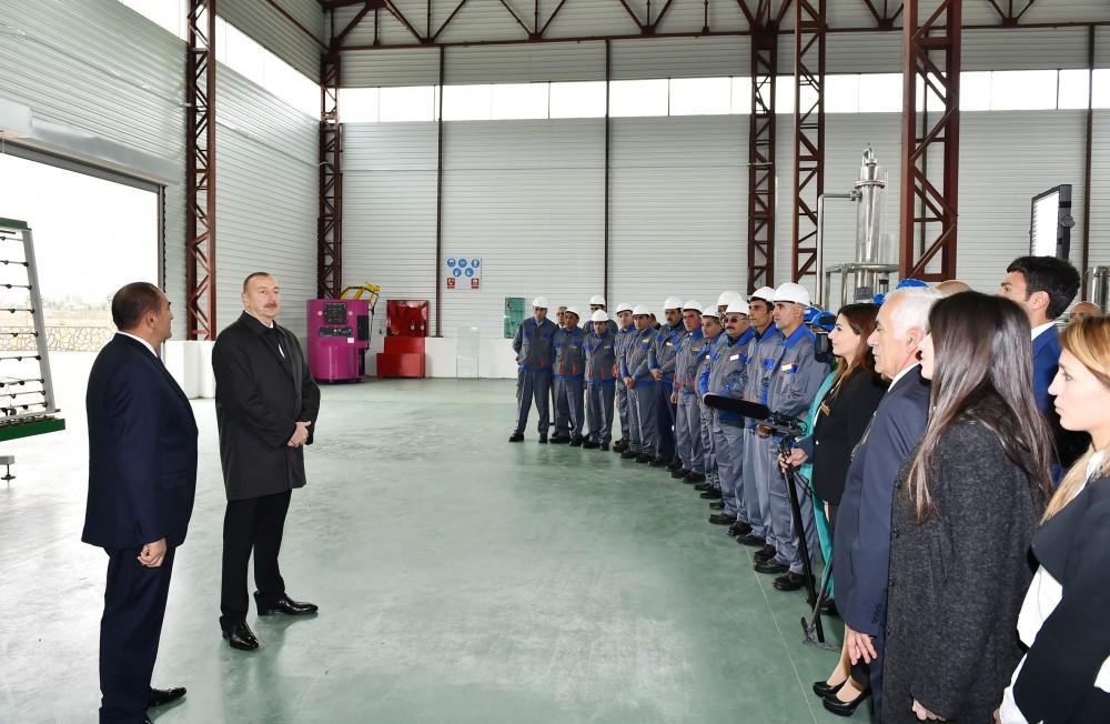 Ilham Aliyev inaugurates enterprises, boiler house in industrial park in Aghstafa (PHOTO)