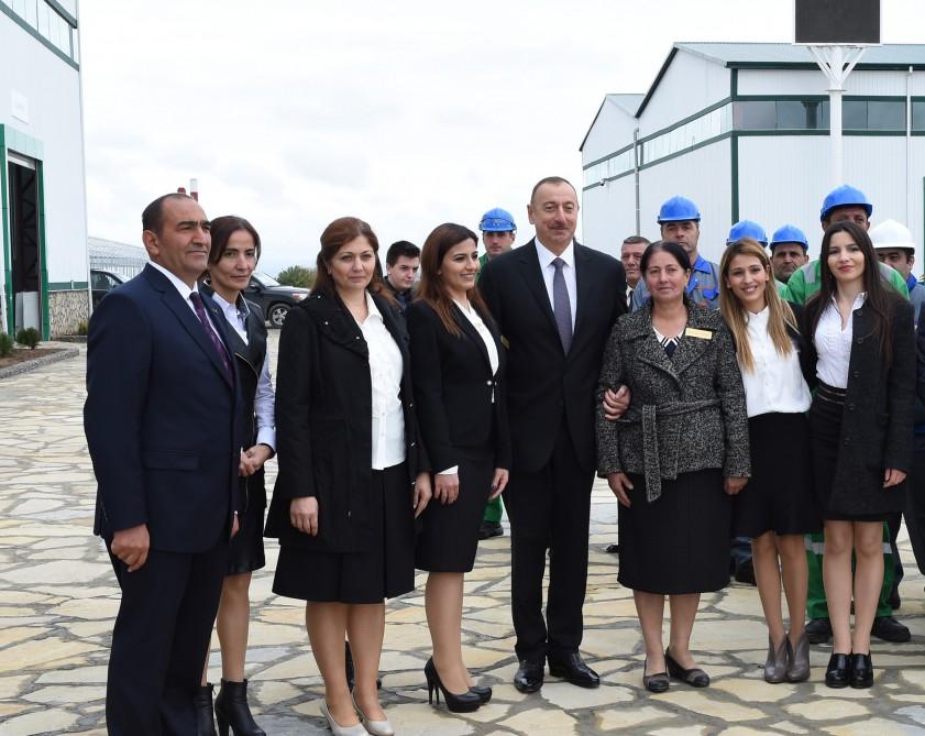 Ilham Aliyev inaugurates enterprises, boiler house in industrial park in Aghstafa (PHOTO)