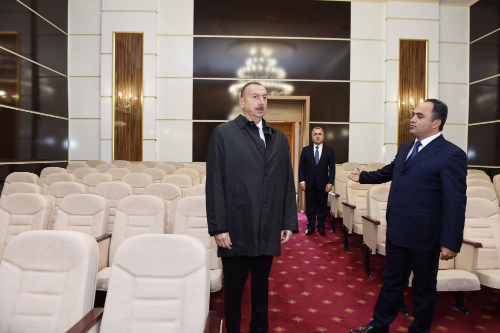 Ilham Aliyev views Aghstafa Cultural Center after renovation (PHOTO)