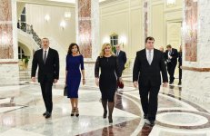 Official reception hosted in Baku in honor of Croatian president