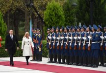 Official welcoming ceremony held for Croatian president in Baku (PHOTO)