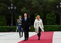 Official welcoming ceremony held for Croatian president in Baku (PHOTO)