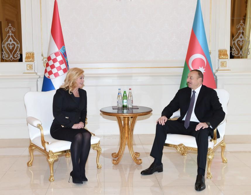 President Aliyev: Azerbaijan-Croatia relations at high level  (PHOTO)