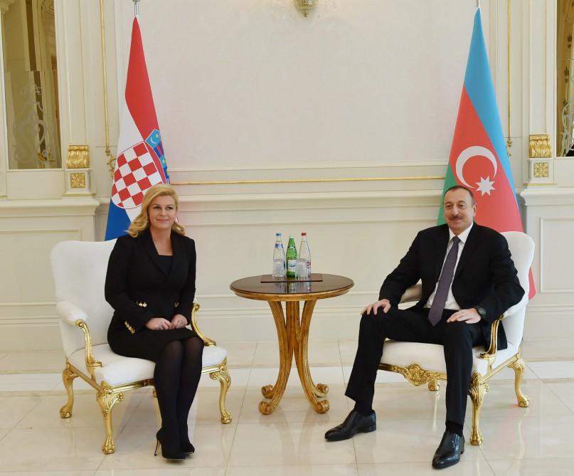 President Aliyev: Azerbaijan-Croatia relations at high level  (PHOTO)