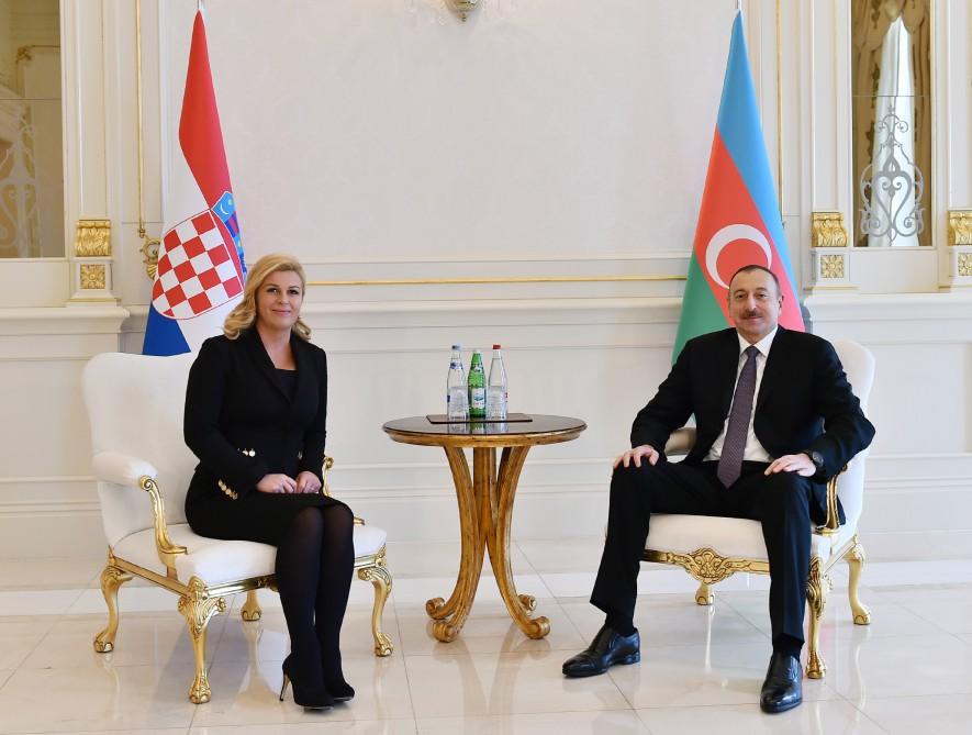 President Aliyev: Azerbaijan-Croatia relations at high level  (PHOTO)
