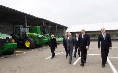 Ilham Aliyev visits “Qarabag Taxil” LLC pilot grain farm in Beylagan