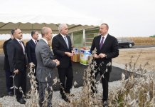 Ilham Aliyev visits “Qarabag Taxil” LLC pilot grain farm in Beylagan