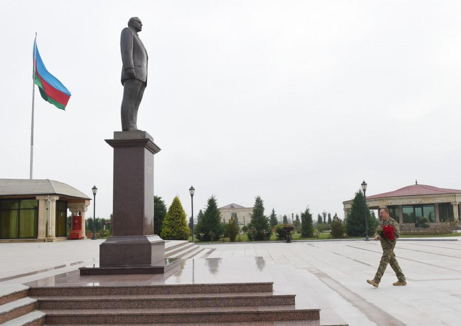 Ilham Aliyev arrives in Azerbaijan’s Fuzuli (PHOTO)