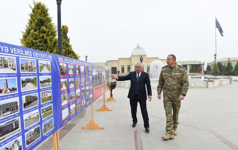 Ilham Aliyev arrives in Azerbaijan’s Fuzuli (PHOTO)