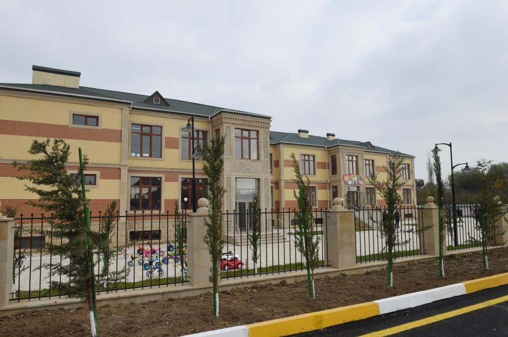 Ilham Aliyev attends opening of orphanage-kindergarten in Beylagan